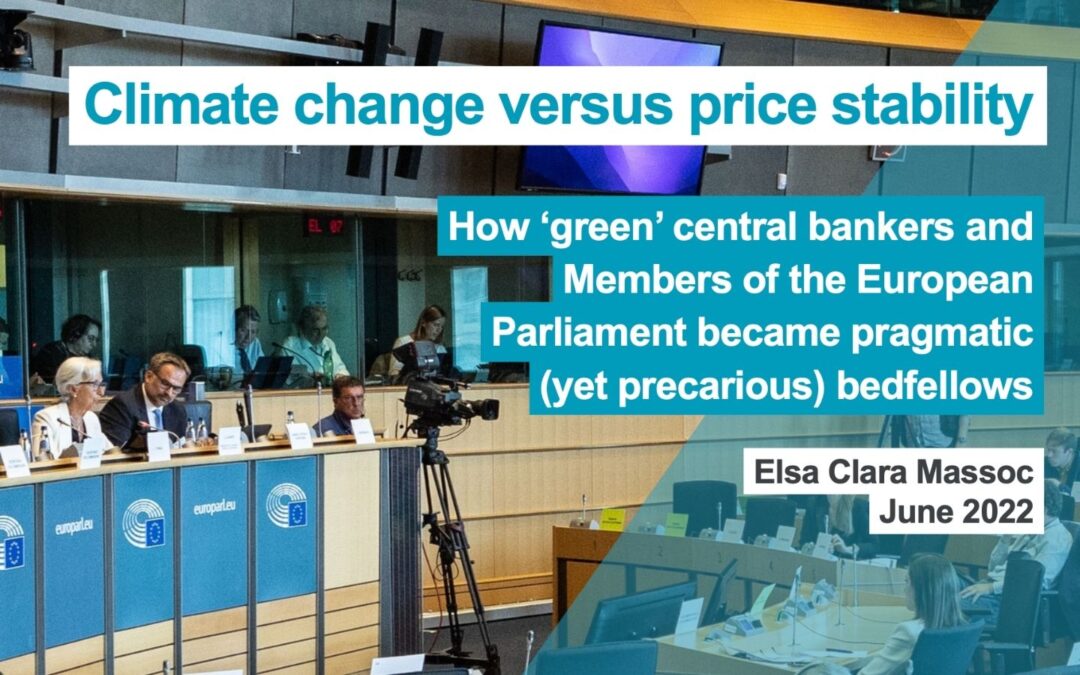 New research paper: The role of the EU Parliament in the ECB’s green shift