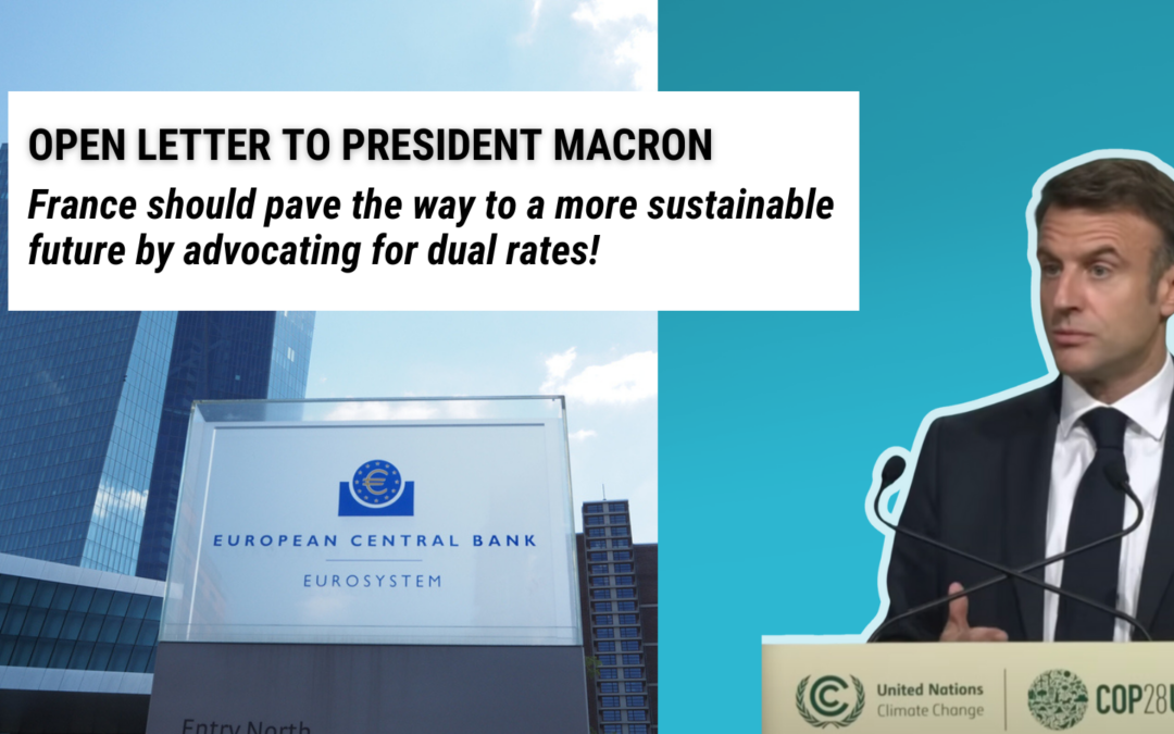 Open letter to Macron: France should pave the way to a greener future by advocating for dual rates